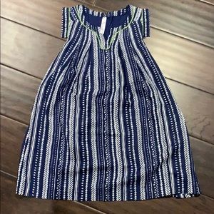 Cherokee Size Large 10/12 Navy White Dress Cute!